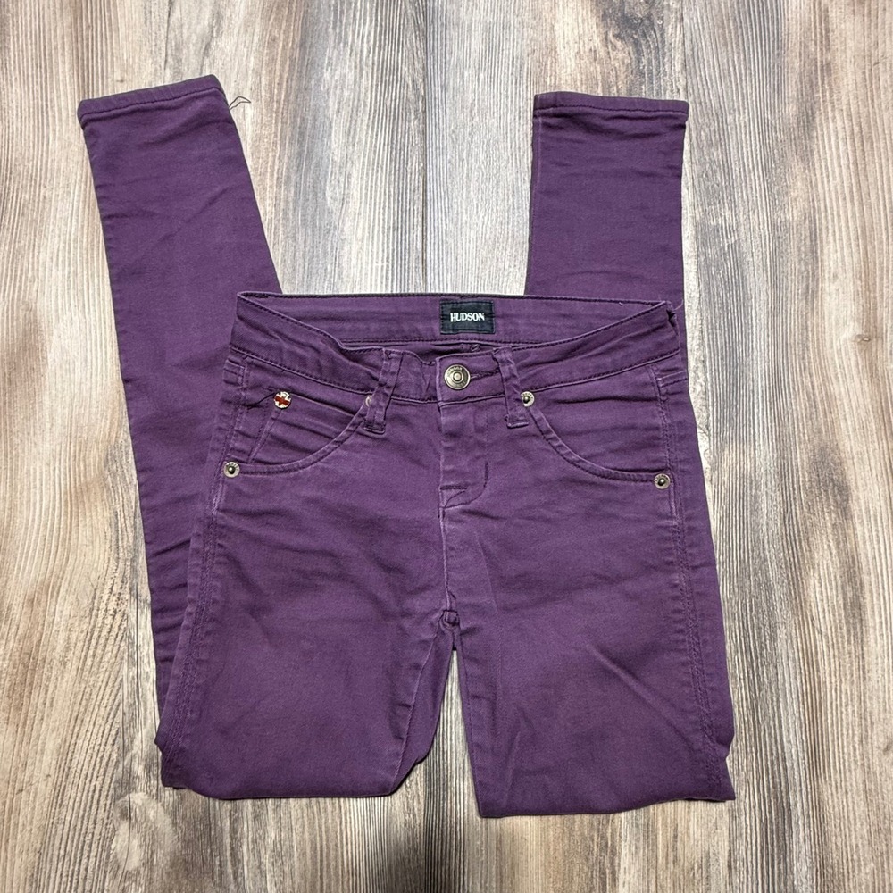 Hudson Skinny Jeans Purple Cotton Blend StreetwearKids